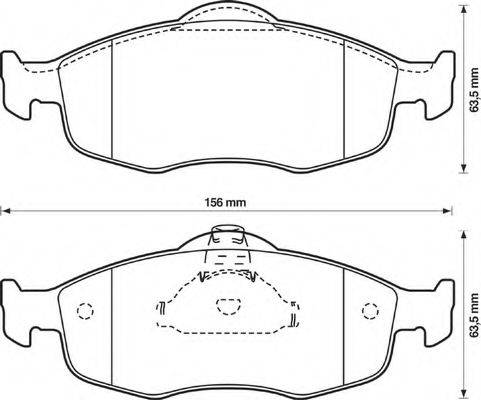 BENDIX 571832B Комплект гальмівних колодок, дискове гальмо