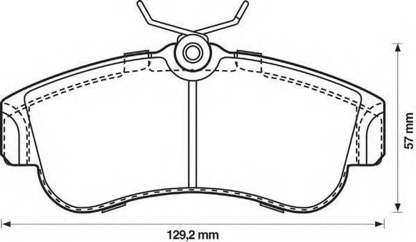 BENDIX 572310B Комплект гальмівних колодок, дискове гальмо