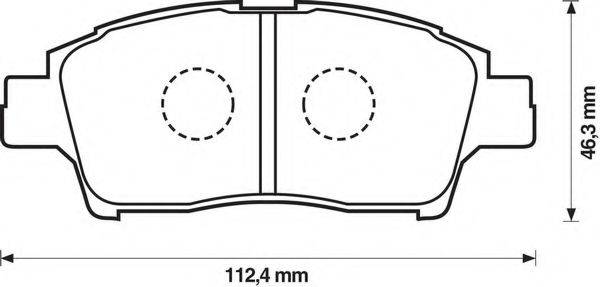 BENDIX 572404B Комплект гальмівних колодок, дискове гальмо