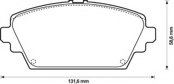 BENDIX 572428B Комплект гальмівних колодок, дискове гальмо