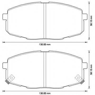 BENDIX 572577B Комплект гальмівних колодок, дискове гальмо