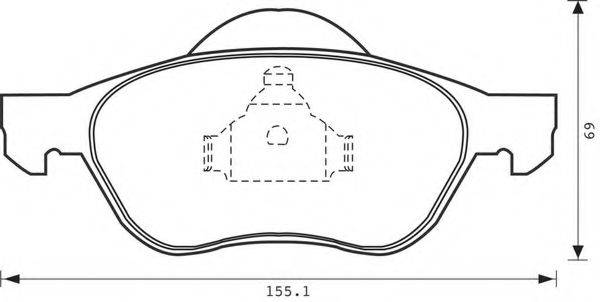 Комплект гальмівних колодок, дискове гальмо BENDIX 573017B