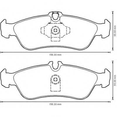 BENDIX 573191B Комплект гальмівних колодок, дискове гальмо