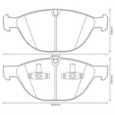 BENDIX 573317B Комплект гальмівних колодок, дискове гальмо