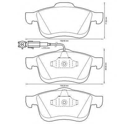 BENDIX 573334B Комплект гальмівних колодок, дискове гальмо