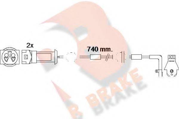 R BRAKE 610446RB Сигналізатор, знос гальмівних колодок