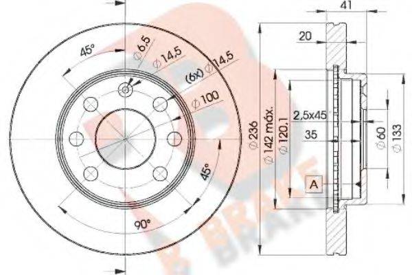 R BRAKE 78RBD21440 Тормозной диск