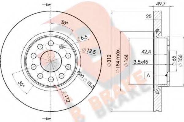 R BRAKE 78RBD25618 гальмівний диск