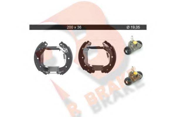 R BRAKE 79RBKT0090 Комплект гальмівних колодок