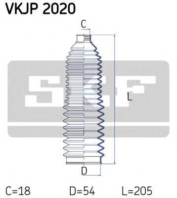 SKF VKJP2020 Комплект пильника, рульове управління