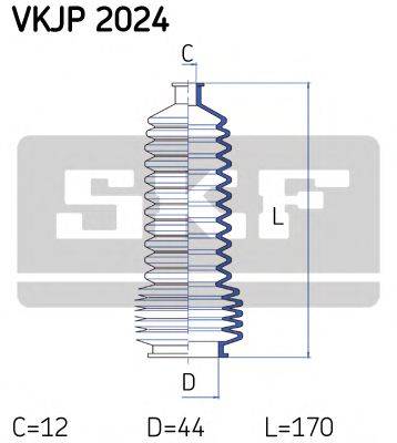 SKF VKJP2024 Комплект пильника, рульове управління