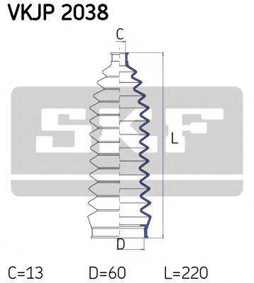 SKF VKJP2038 Комплект пильника, рульове управління