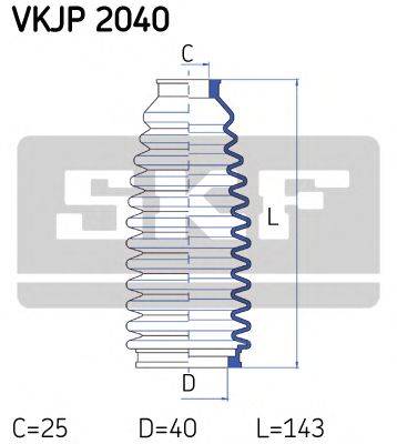 SKF VKJP2040 Комплект пильника, рульове управління