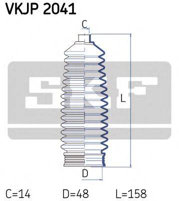 Комплект пильника, рульове управління SKF VKJP 2041