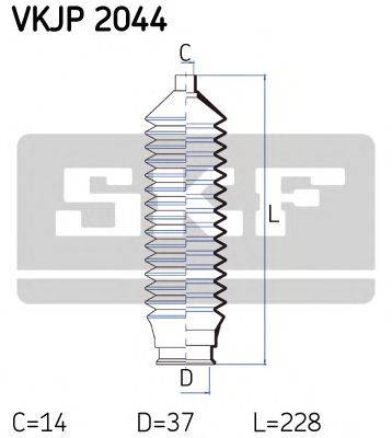 SKF VKJP2044 Комплект пильника, рульове управління