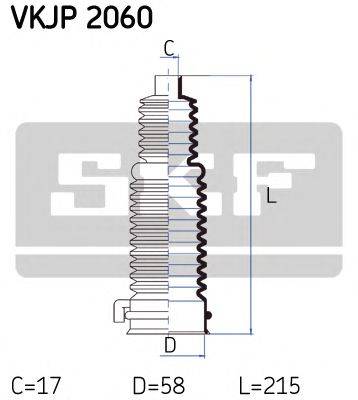 SKF VKJP2060 Комплект пильника, рульове управління