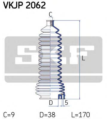 SKF VKJP2062 Комплект пильника, рульове управління