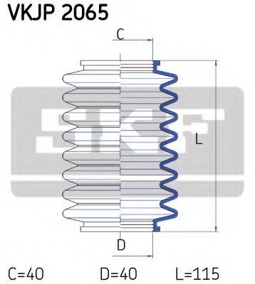 SKF VKJP2065 Комплект пильника, рульове управління