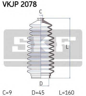 SKF VKJP2078 Комплект пильника, рульове управління