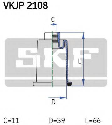 SKF VKJP2108 Комплект пильника, рульове управління