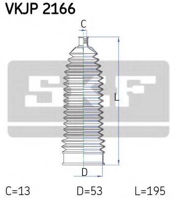 SKF VKJP2166 Комплект пильника, рульове управління