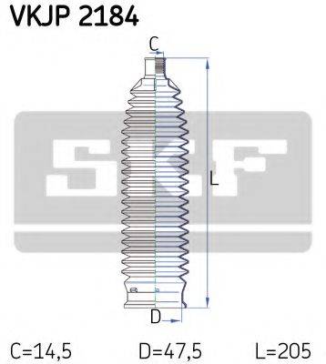 SKF VKJP2184 Комплект пильника, рульове управління