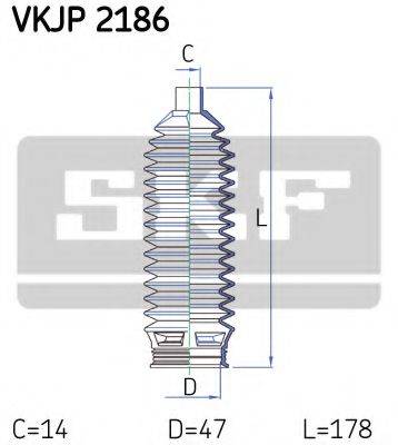 SKF VKJP2186 Комплект пильника, рульове управління