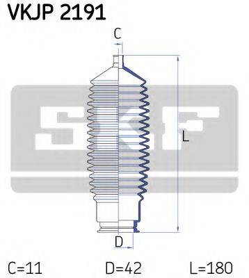 SKF VKJP2191 Комплект пильника, рульове управління