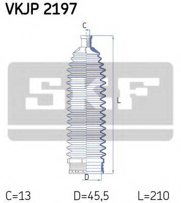 SKF VKJP2197 Комплект пильника, рульове управління