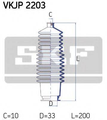 SKF VKJP2203 Комплект пильника, рульове управління