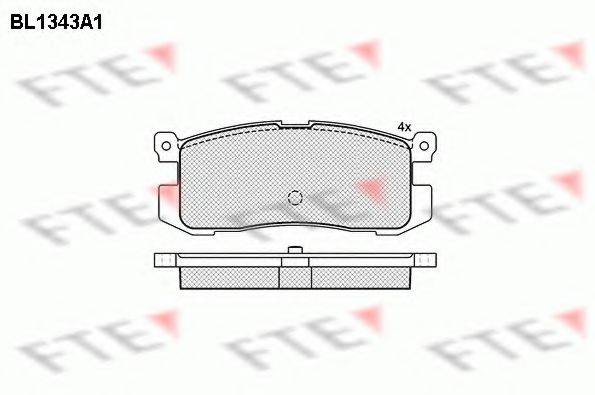 FTE BL1343A1 Комплект гальмівних колодок, дискове гальмо
