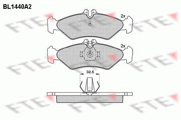 FTE BL1440A2 Комплект гальмівних колодок, дискове гальмо