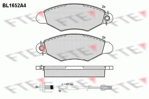 FTE BL1652A4 Комплект гальмівних колодок, дискове гальмо