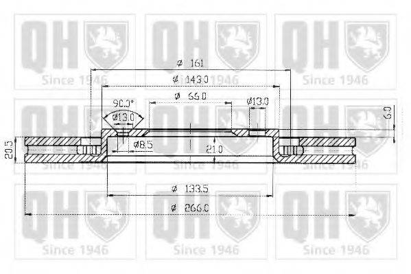 QUINTON HAZELL BDC3508 гальмівний диск