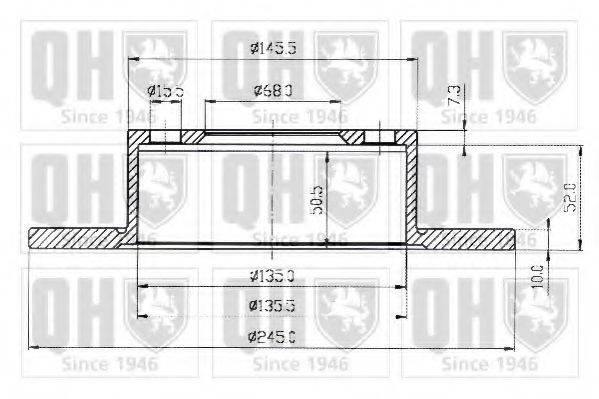 QUINTON HAZELL BDC3589 Тормозной диск