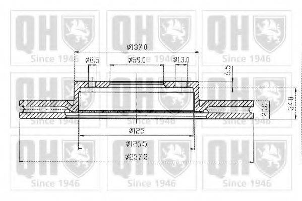 QUINTON HAZELL BDC3593 Тормозной диск