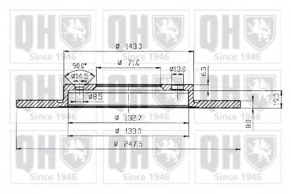 QUINTON HAZELL BDC3786 гальмівний диск