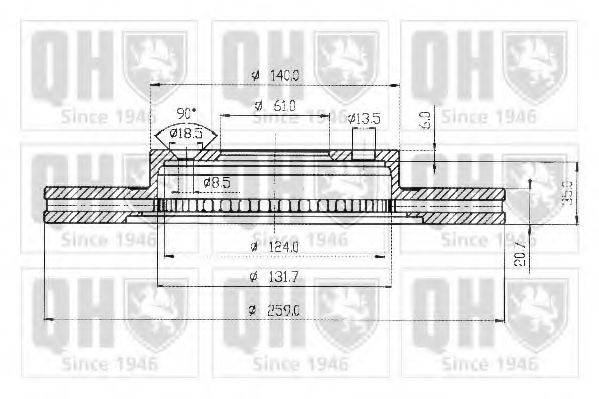 QUINTON HAZELL BDC3899 гальмівний диск