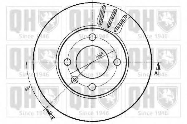 QUINTON HAZELL BDC4548 гальмівний диск