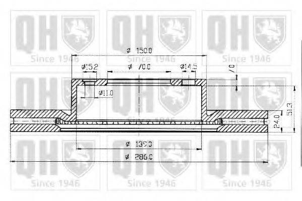 QUINTON HAZELL BDC4640 гальмівний диск