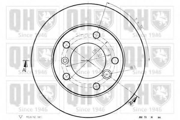 гальмівний диск QUINTON HAZELL BDC4700