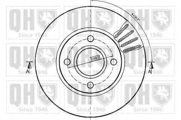 QUINTON HAZELL BDC4727 гальмівний диск