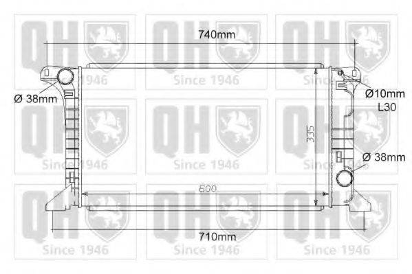 QUINTON HAZELL QER1100 Радіатор, охолодження двигуна