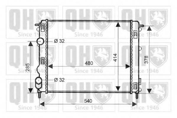 QUINTON HAZELL QER2063 Радіатор, охолодження двигуна