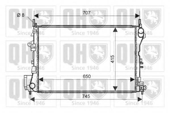 QUINTON HAZELL QER2271 Радіатор, охолодження двигуна