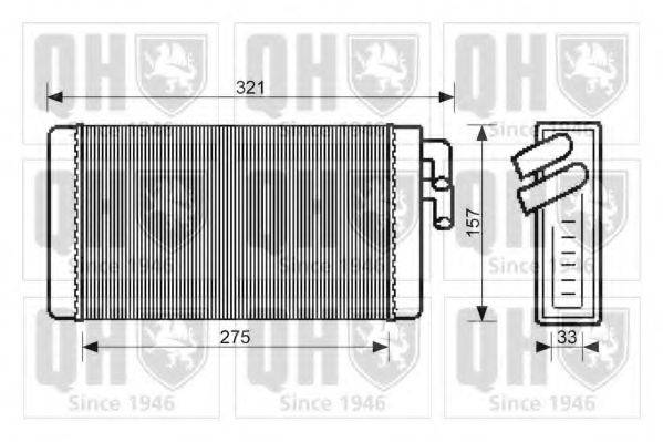 QUINTON HAZELL QHR2068 Теплообменник, отопление салона