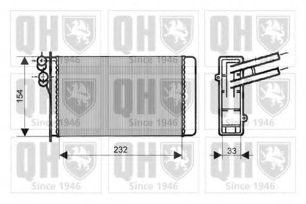 QUINTON HAZELL QHR2071 Теплообменник, отопление салона