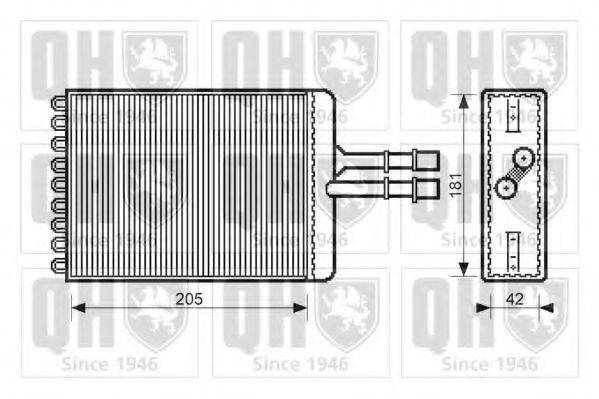 Теплообмінник, опалення салону QUINTON HAZELL QHR2100