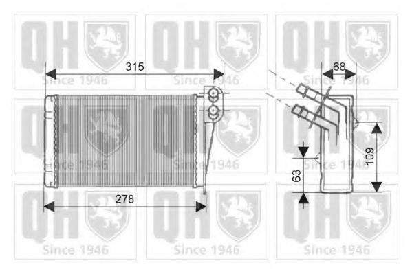 QUINTON HAZELL QHR2143 Теплообмінник, опалення салону