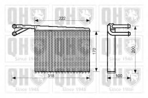 QUINTON HAZELL QHR2210 Теплообмінник, опалення салону